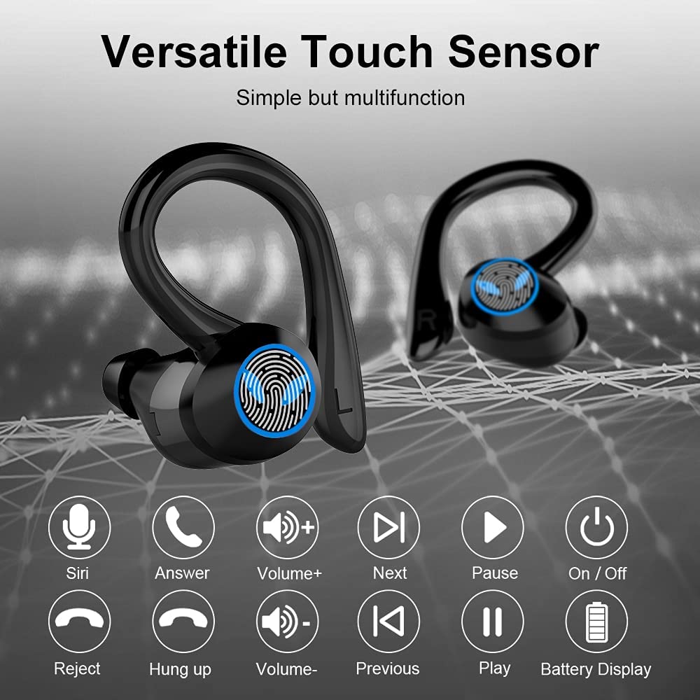 TWS Wireless Earphones Bluetooth-compatible Headphone 9D Stereo Sports Waterproof Earbuds Headsets With Microphone Charging Box