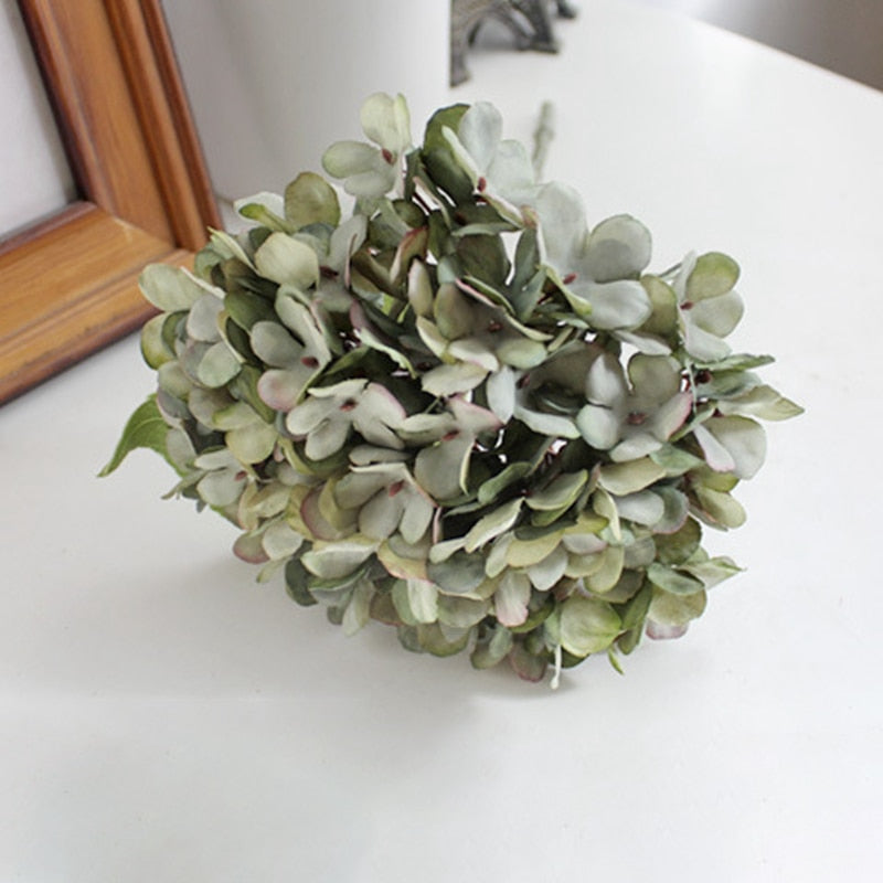 Artificial Flowers Silk Hydrangea Vase for Home Decoration Accessories Wedding Decorative Fake Plants Christmas Garland Material