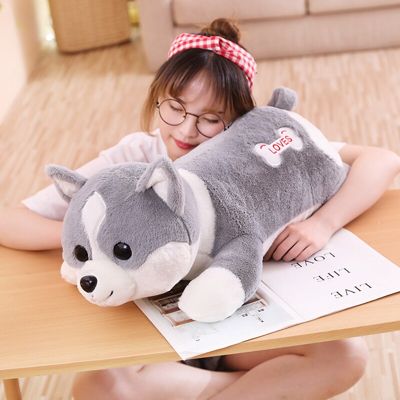 60/80/100cm Lovely Corgi Dog Plush Toy Stuffed Soft Animal Cartoon Pillow Gift for Kids Children