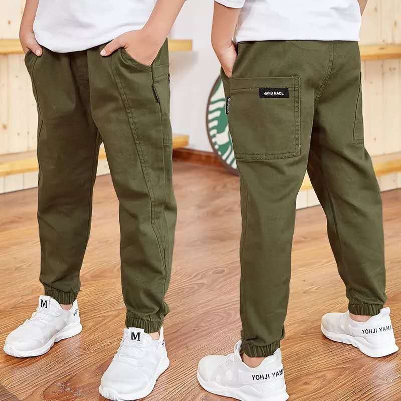 2021 Kid Sports Pants Big Boy Pants Spring Teenage Spring Toddler Casual Kids Trousers For Boys Clothes Elastic Waist Long Pants