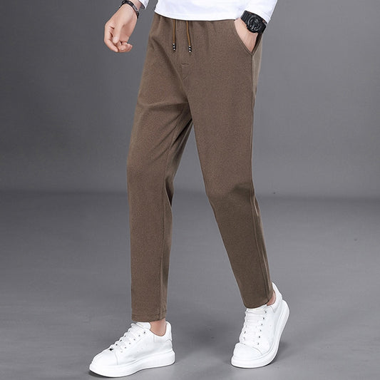 2022 New Spring Aurumn Fashion Joggers Men Pants Casual Loose Harem Pants Mens Sweatpants Elastic Waist Drawstring Long Trousers