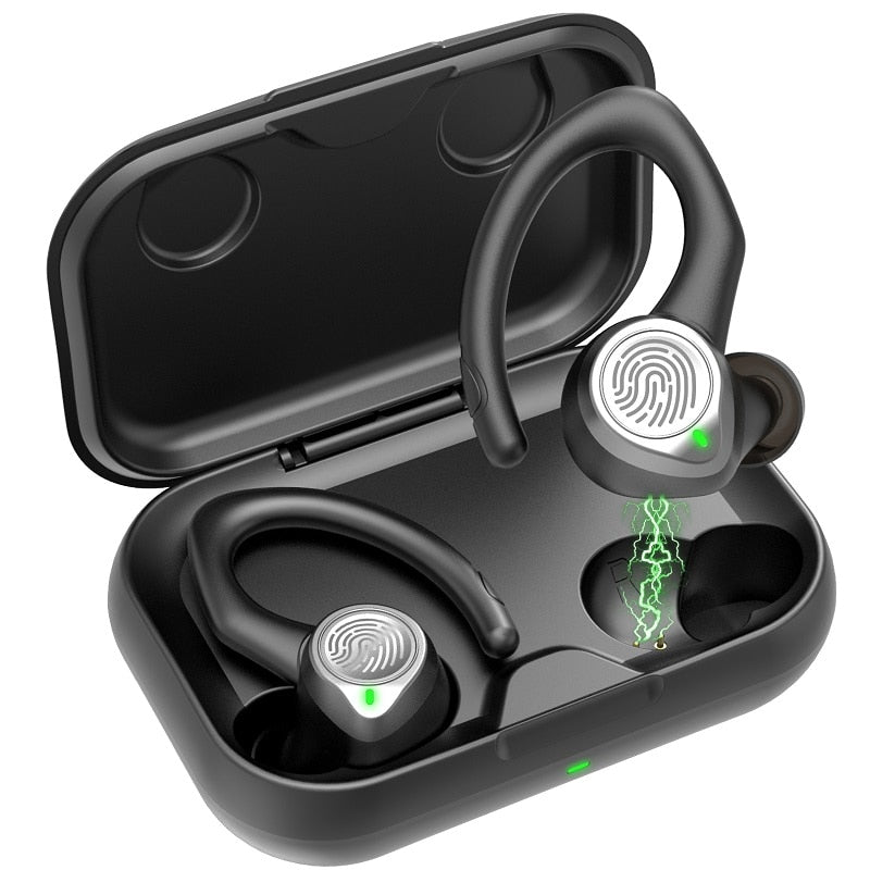 Bluetooth-compatible Earphone With Microphone Wireless Headphone Sport Waterproof Headset HiFi Bass Stereo Earbuds Touch Control