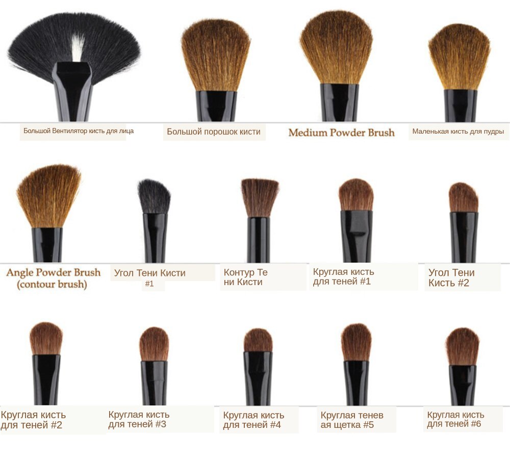 32Pcs Makeup Brush Sets Professional Cosmetics Blusher Tools Eyebrow Powder Makeup Sponge Soft Hair Foundation Shadows With Bag