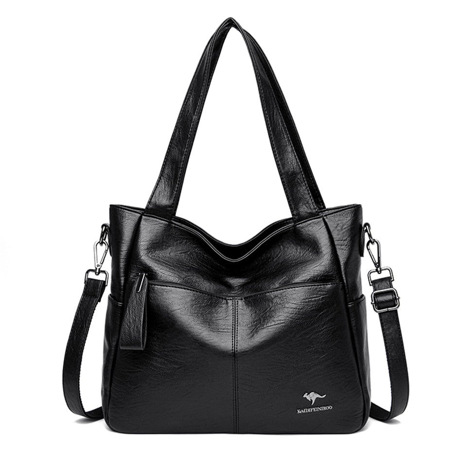 Quality Women&#39;s Leather Top Handle Bags Female Shoulder Sac Tote Shopper Bag Bolsa Feminina Luxury Designer Handbags for Woman