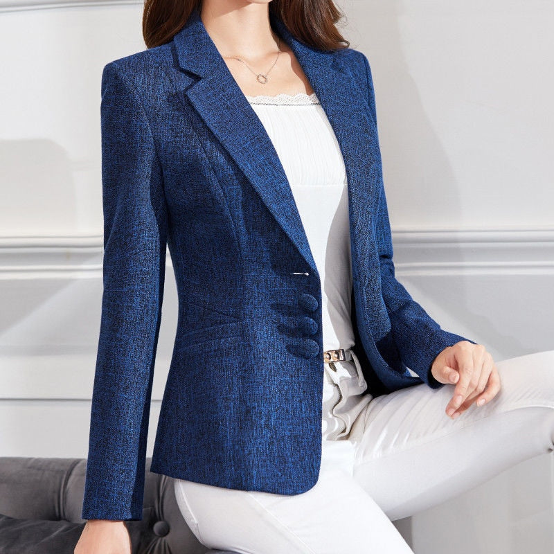 5XL Fashion Designer Autumn Winter Blazer Jacket Women&#39;s Classic Suit Jacket  Buttons Blazer Outwear Professional Tailored Coat