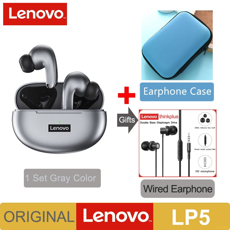 Lenovo LP5 Mini Bluetooth Earphone IPX5 Waterproof Wireless Earbuds for iPhone 13 Xiaomi Headphone With Dual Mic LP40 Upgraded