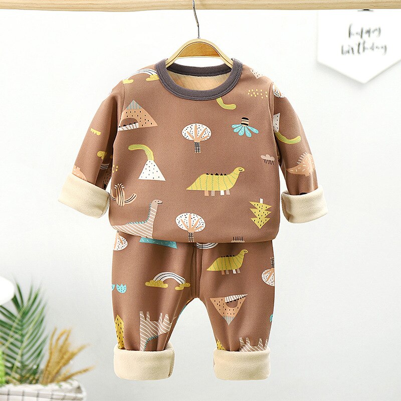 Kids Set Toddler Clothes Suits Boys Pajamas Set Children Wear Cotton Animals Spring Autumn Clothes Pants Girls Small Nightwear