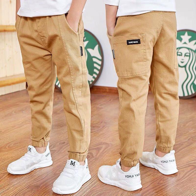 2021 Kid Sports Pants Big Boy Pants Spring Teenage Spring Toddler Casual Kids Trousers For Boys Clothes Elastic Waist Long Pants