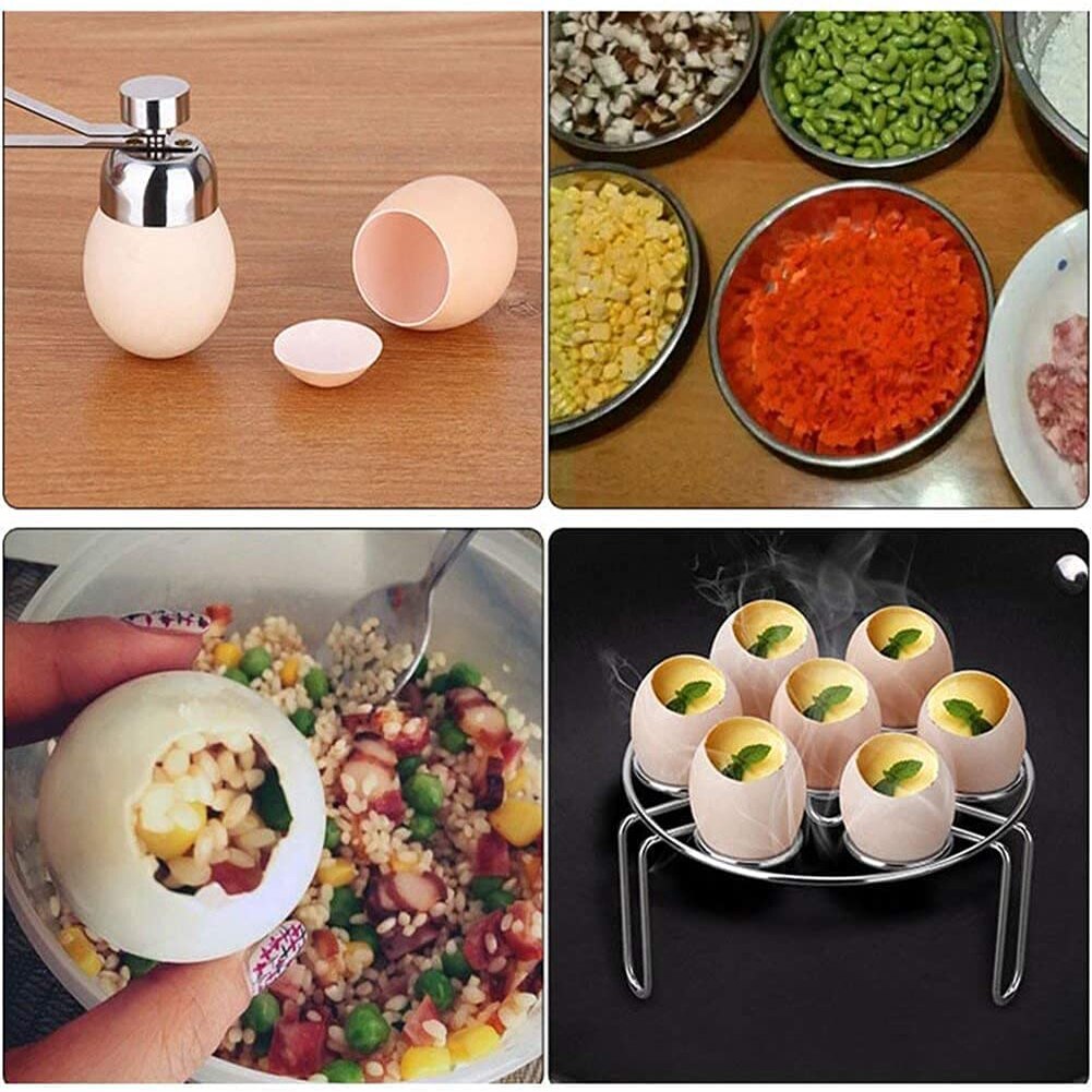 Stainless Steel Egg Scissors Egg Topper Cutter Shell Opener Stainless Steel Boiled Raw Egg Open Creative Kitchen Tools