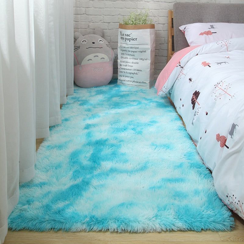 Pink Carpet For Girls Shaggy Children&#39;s Floor Soft Mat Living Room Decoration Teen Doormat Nordic Red Fluffy Large Size Rugs