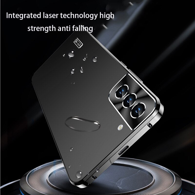 2023 New Metal Shell For Samsung Galaxy S23 S22 S21 ultra Phone Case Built in Lens protection titanium alloy mobile phones cover