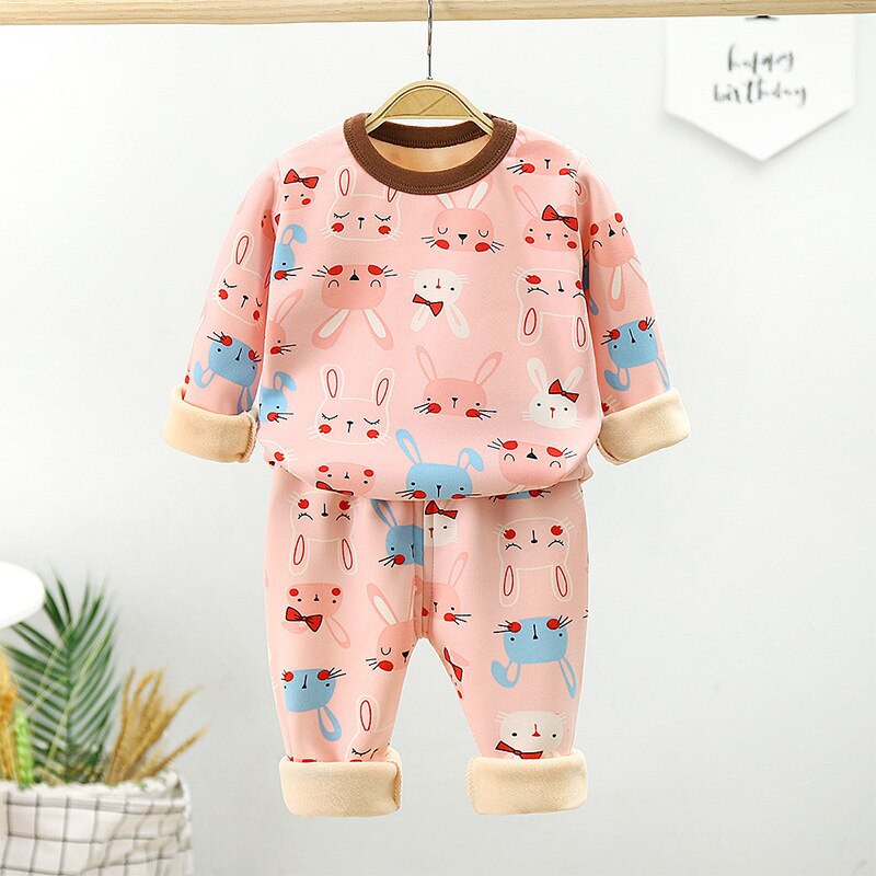 Kids Set Toddler Clothes Suits Boys Pajamas Set Children Wear Cotton Animals Spring Autumn Clothes Pants Girls Small Nightwear