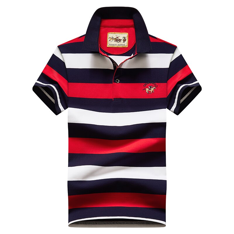 High Quality Striped 3D Embroidery Polo Shirt Casual Polo Shirts men&#39;s Short sleeve polo shirt 2020 New Arrival polosshirt