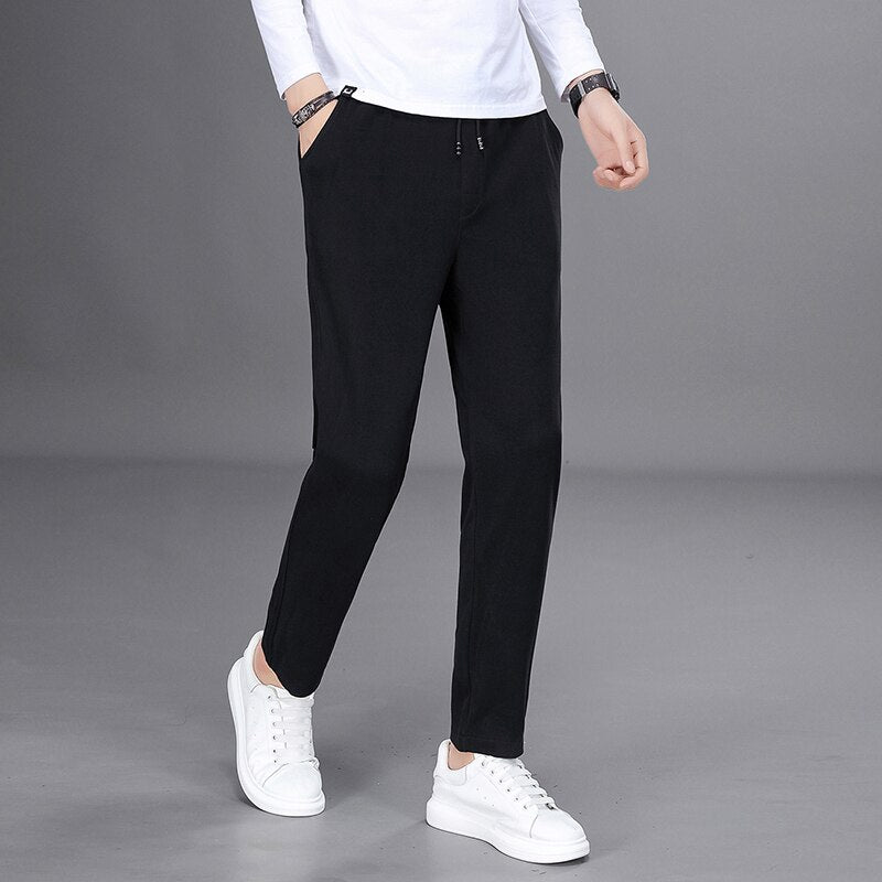 2022 New Spring Aurumn Fashion Joggers Men Pants Casual Loose Harem Pants Mens Sweatpants Elastic Waist Drawstring Long Trousers