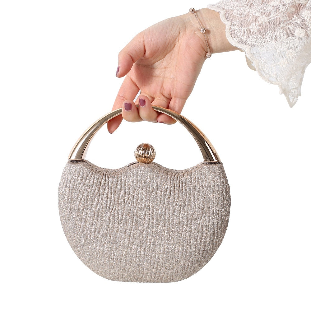 Luxury Designer Evening  Bags For Women Purses And Handbags Fashion Dinner Wedding Party Bag Bead Silver Clutch Bag Monedero