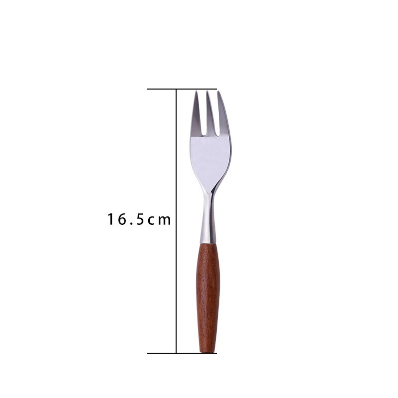 304 Stainless Steel Natural Teak Wooden Handle Dinnerware Set Steak Knife Fork Spoon Dessert Spoon Fork Cutlery Set Tableware