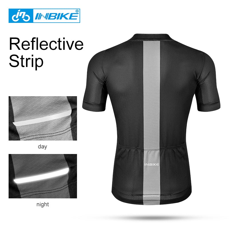 INBIKE Pro Cycling Jersey Summer Breathable MTB Bike Clothes Quick-Dry Men Women T-Shirt ciclismo Racing Bicycle Clothing JS001