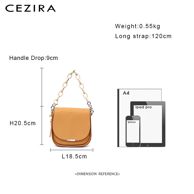 CEZIRA Quality PU Vegan Leather Crosssbody Bags Women Fashion Chain Underarm Purses Female Chic Hanging Shoulder Hobo Handbags