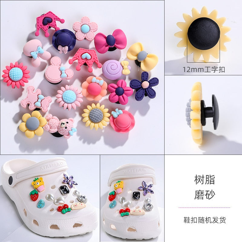 Shoe Charms Decoration Buckle carton chocolate ice cream fruit acrylic M JIBZ DIY combiation for croc friend gift 10pcs/set