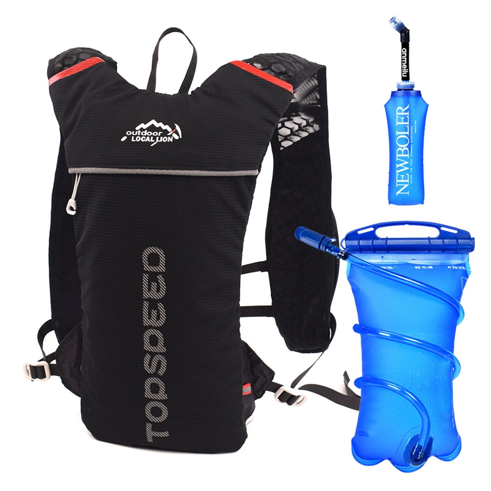 Trail Running Backpack 5L Ultra Running Hydration Vest Pack Marathon Running Bike Rucksack bag 500ml Soft Flask Bottle Water Bag