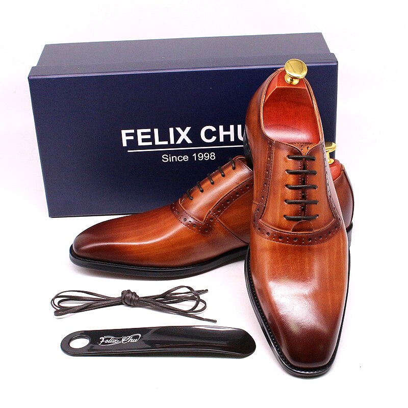 Size 47 Size 13 Handmade Men&#39;s Dress Shoes Genuine Leather Formal Oxfords Wedding Business Office Plain Toe Men Leather Shoes