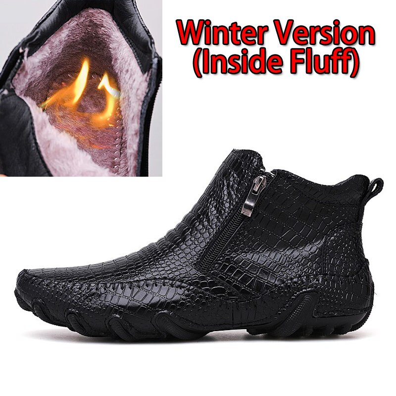 EMOSEWA 2020 New Autumn Winter Fashion Men Boots Vintage Style Casual Men Shoes High-Cut Lace-Up Men Warm Boots Plus Size 38-47