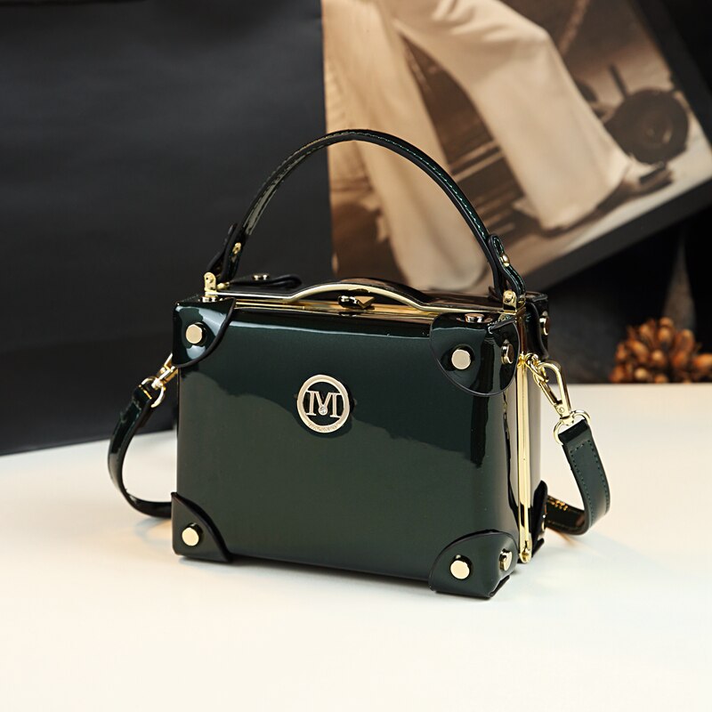 Fashion Women Handbags Genuine Leather Female Portable Evening Bag Purses Small Hard Square Box Bag Storage Make Up Cosmeti Bags