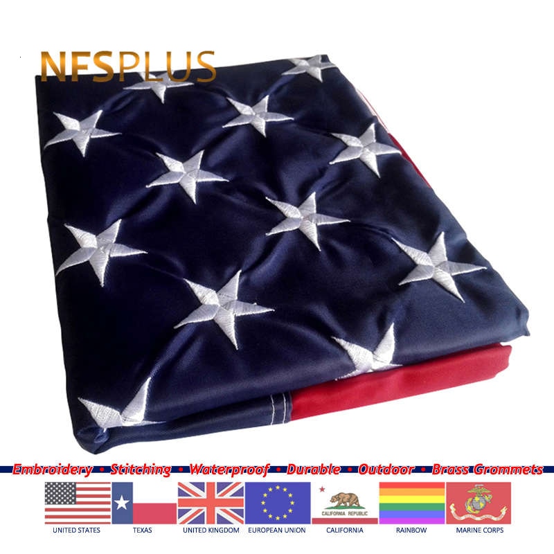 Thicken Nylon American Flag USA US Marine Texas UK EU Rainbow LGBT 3x5 Ft Decorative Flags and Banners For Home and Outdoors