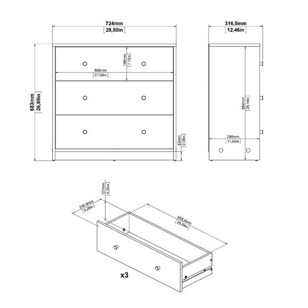 Chest of Drawers Dresser Cabinet Solid Wood Home Furniture for Living Room Sidetable Nightstand Bedroom Easy Assembly