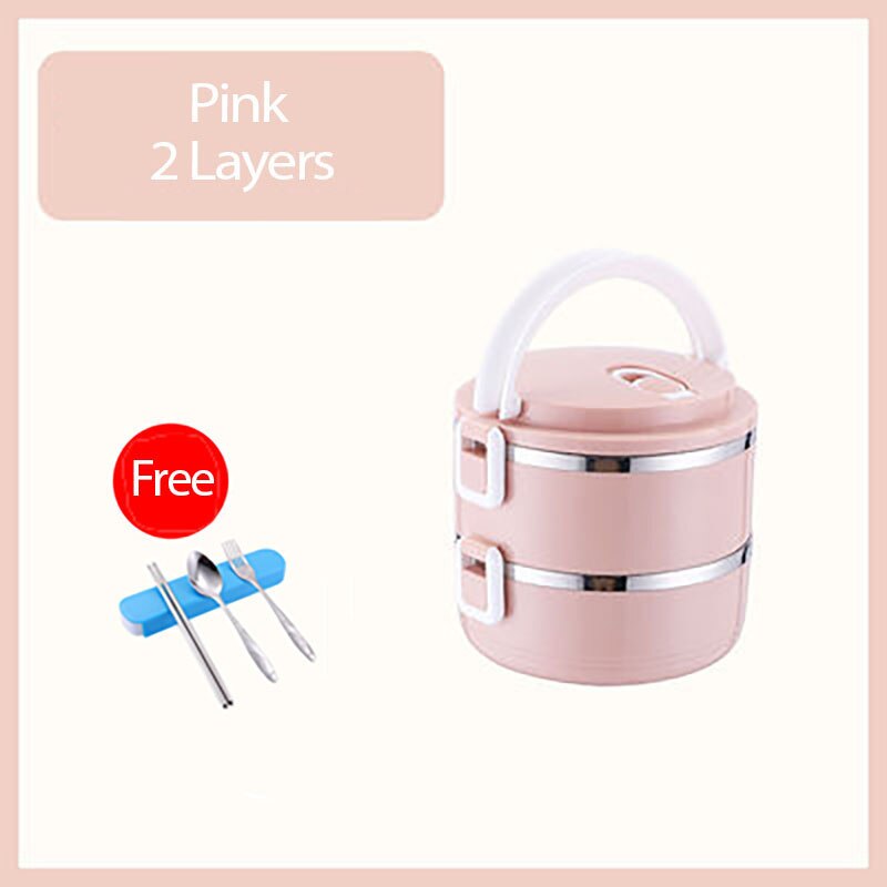 Stainless Steel Multi-layer Lunch Box Seal Heat Preservation Not Leaking Microwave Safety Office Kids School Food Container Box