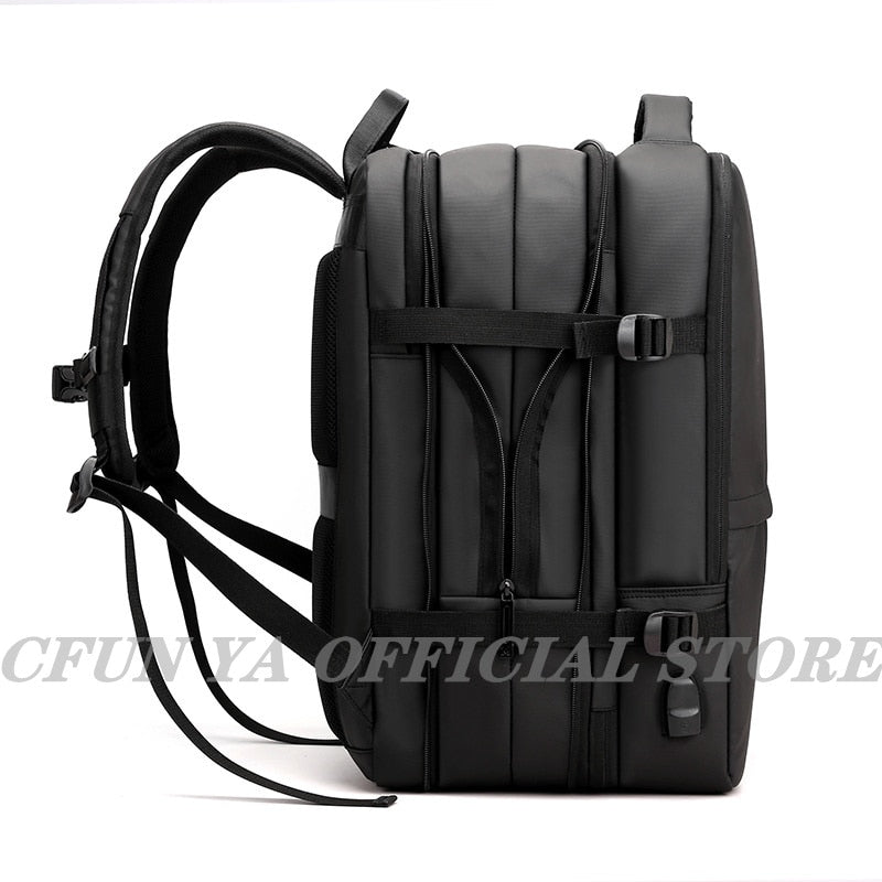 CFUN YA Luxury Expandable Travel Backpack 15.6&quot;Laptop Backpacks Anti theft Black Bagpack Men Schoolbag USB Male Bag Rucksack