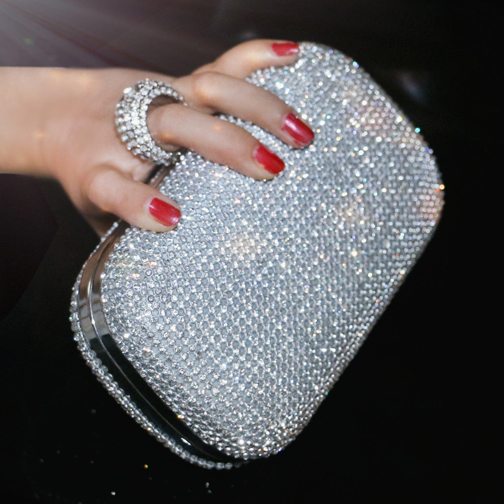 Evening Clutch Bags Diamond-Studded Evening Bag With Chain Shoulder Bag Women&#39;s Handbags Wallets Evening Bag For Wedding