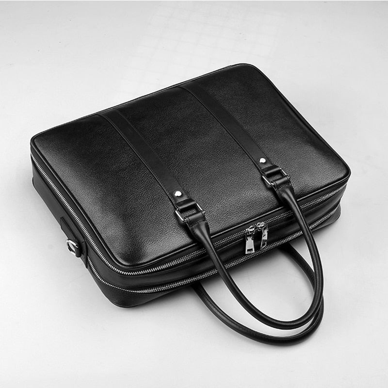 Laptop Bag 15.6 inch, Briefcase Men, Cow Leather Handbag, Large Male Tote Bags, Shoulder Bag, Crossbody Bag Men, Businessmen Bag  www.chishtismart.com