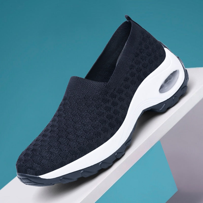 2022 New Light Toning Shoes Women&#39;s Black Summer Mesh Shoes Trendy White Sneakers Spring 42 41 40 Indoor Shape Up Shoes Wedge