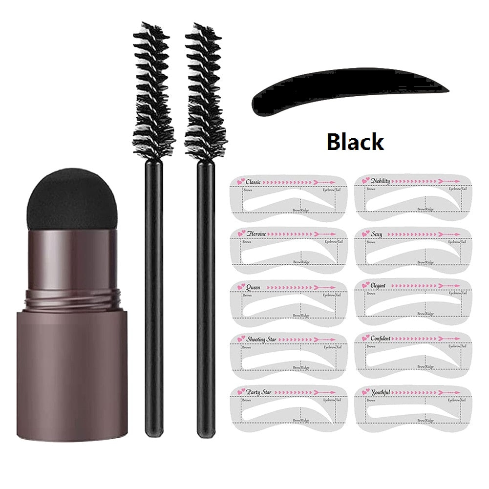 Makeup 2023 One Step Eyebrow Stamp Shaping Kit Brow Set Pen Women Waterproof Contour Stencil Tint Natural Stick Hairline Enhance