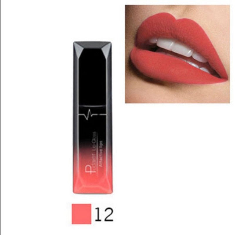 Pudaier Nude Matte Liquid Lipsticks Waterproof Long Lasting Lip Gloss Sexy Red Velvet Lip Tint Women Makeup Cosmetics Batom