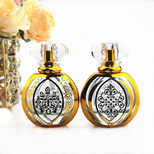 3pcs/lot High Quality 50ml Round Glass Perfume Bottle Empty Pump Spray Perfume Atomizer Refillable Bottles