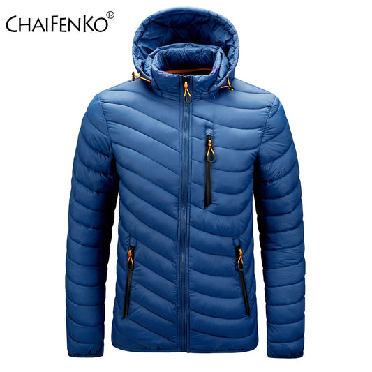 Winter Warm Waterproof Jacket Men, New Autumn Thick Hooded Parkas, Men's Fashion Casual Slim Jacket Coat Men