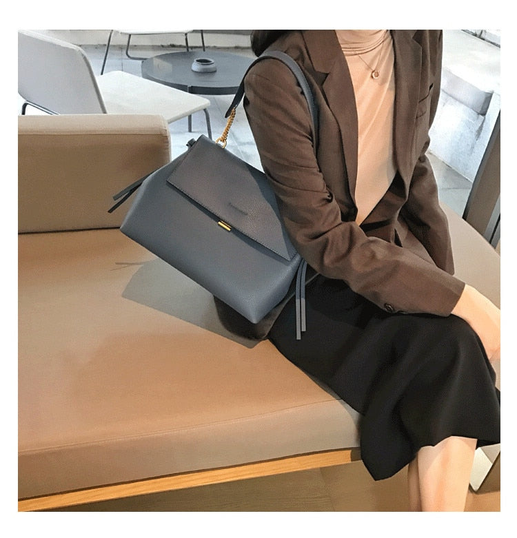 Fashion Design Women&#39;s Handbag Genuine Leather Female Shoulder Bags 2021 Vintage Large Luxury Crossbody Bag High Quality