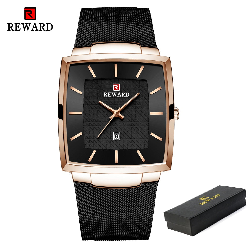 REWARD Fashion Blue Men&#39;s Watches 2022 New Top Luxury Brand Watch Men Business Waterproof Stainless Steel Quartz Wristwatch