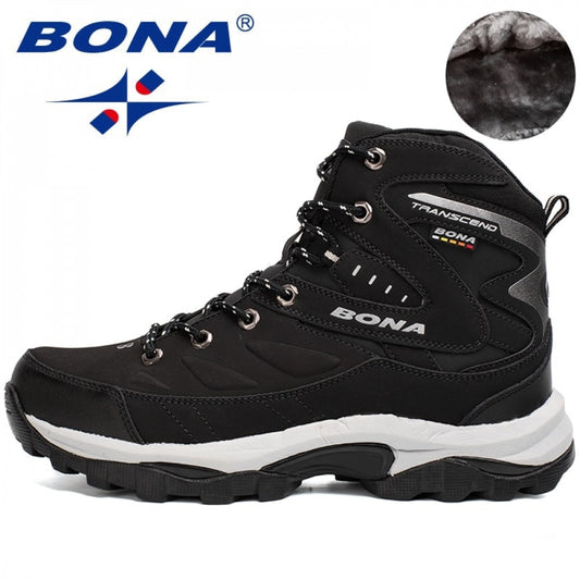 BONA New Hot Style Men Hiking Shoes Winter Outdoor Walking Jogging Shoes Mountain Sport Boots Climbing Sneakers Free Shipping