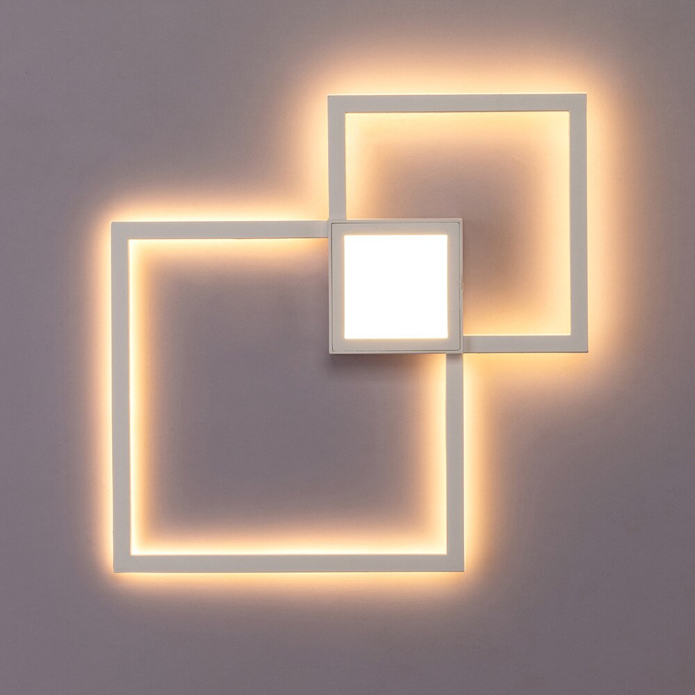 Simple square corridor remote control background wall LED  wall lamp DIY combination living room bedroom hotel decorative lamp