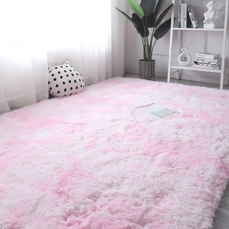 Pink Carpet For Girls Shaggy Children&#39;s Floor Soft Mat Living Room Decoration Teen Doormat Nordic Red Fluffy Large Size Rugs