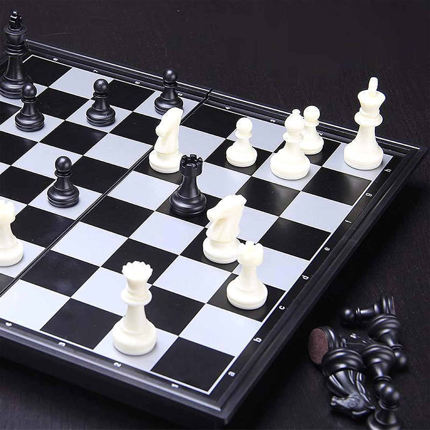 33CM Inches Magnetic Travel Chess Set with Folding Chess Board for Beginner, Kids and Adults