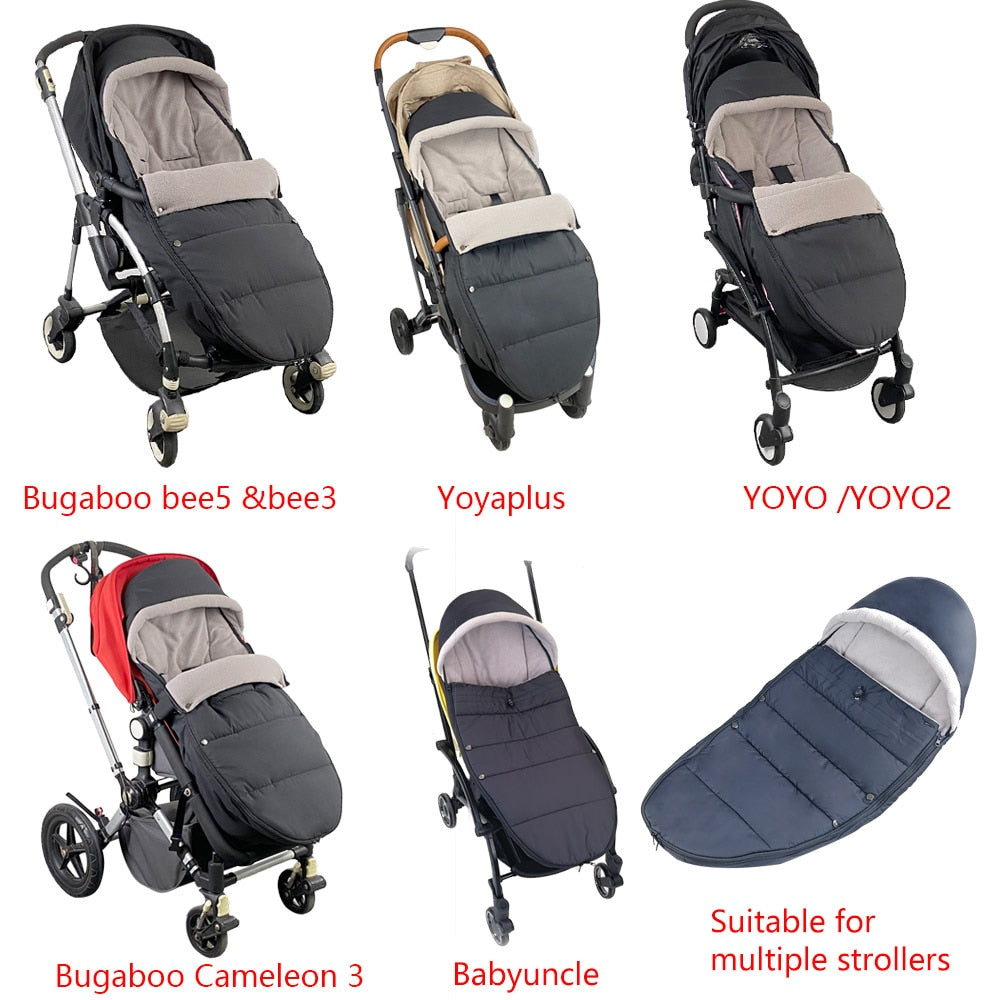 Universal Baby Stroller Sleepsacks Sleep Bag Waterproof Socks For Yoyo Babyzen Pram Warm Footmuff  Baby Stroller Accessories