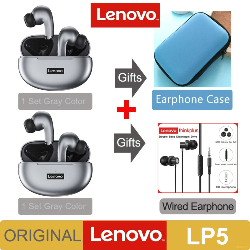 Lenovo LP5 Mini Bluetooth Earphone IPX5 Waterproof Wireless Earbuds for iPhone 13 Xiaomi Headphone With Dual Mic LP40 Upgraded