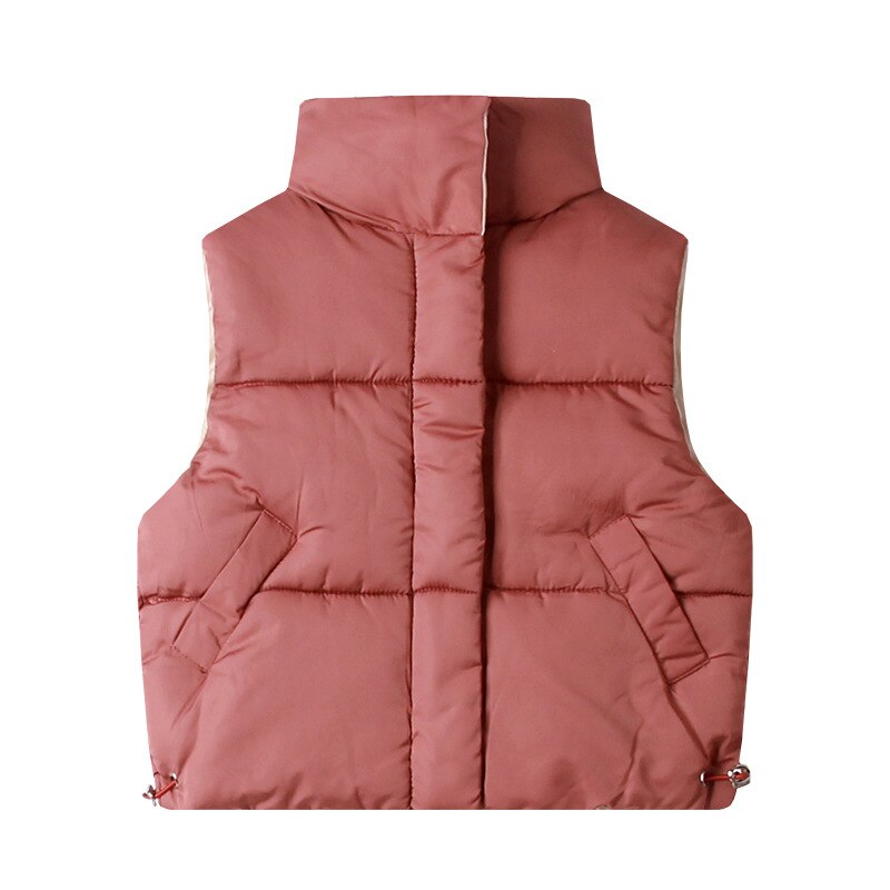 2021 Autumn Winter Girls Warm Vest Boys Thicken Waistcoat Kids Outerwear Vest Children Shiny Down Cotton Jackets Vest For 3-8 Y