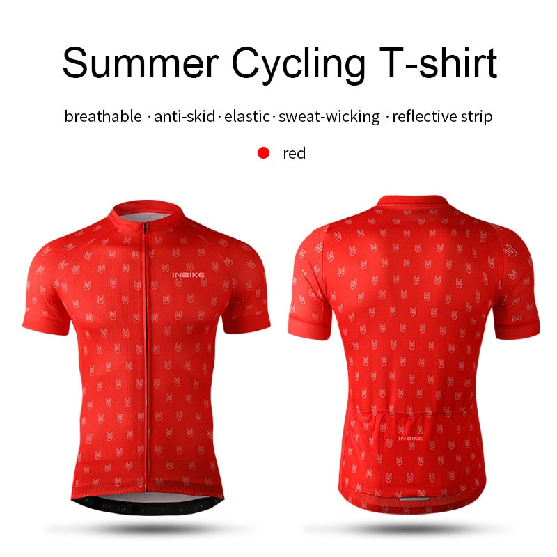 INBIKE 2021 New Arrivals Cycling Jersey Summer Men Short Sleeve Shirt Pro MTB Bike Clothes Ciclismo Quick-Dry Clothes JS002