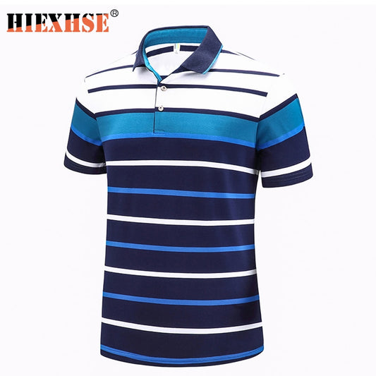 Polo Shirts Men Casual Brand Striped Casual High Quantity Cotton Polo Men Slim Fit Summer Streetwear Short Sleeve Men&#39;s Polo Tee