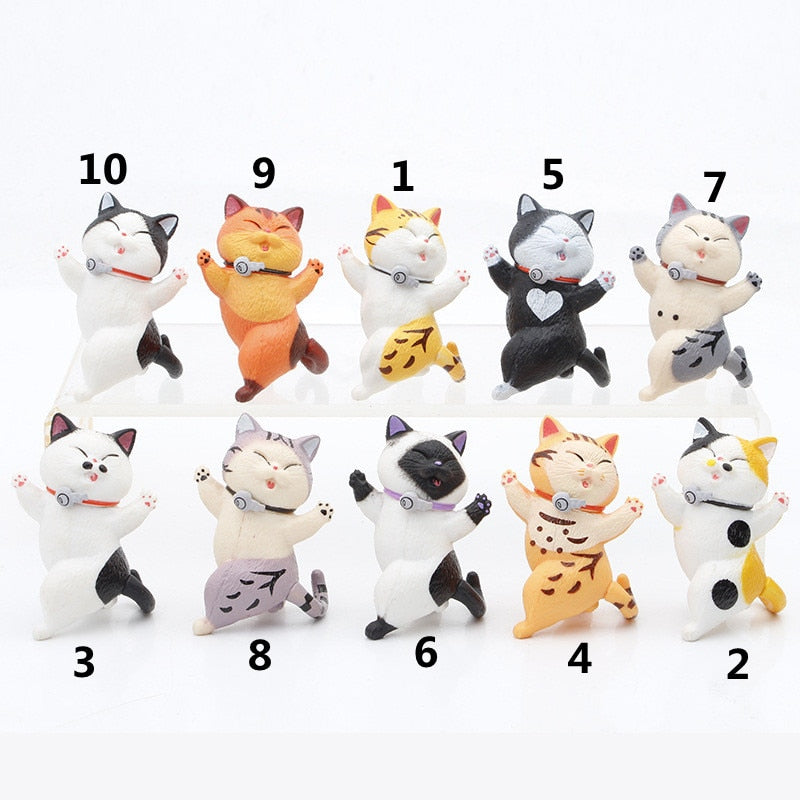 5pcs Set Funny Cat Pen Holder Toy Hold Everything Cat Earphone Bracket Home Decor Festival Decoration Charming Kitty Storage Set